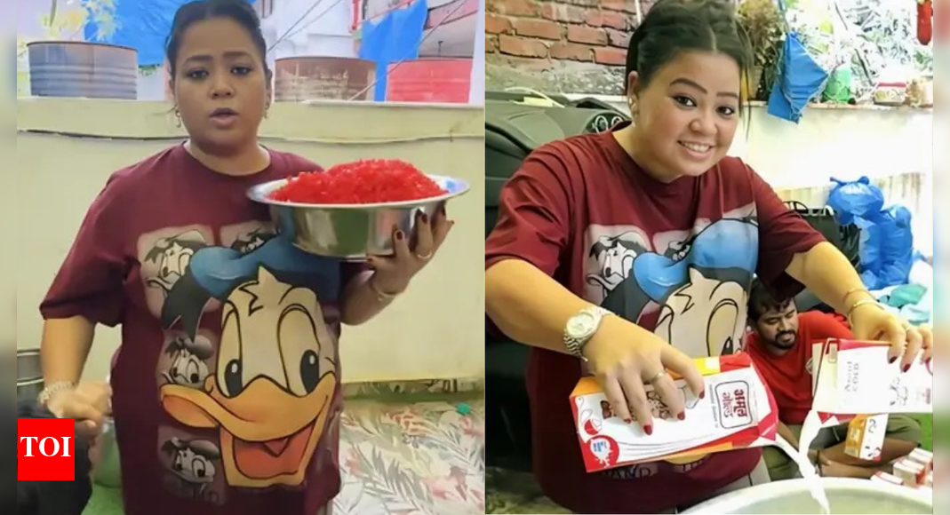 Bharti Singh and her team prepare Falooda from 100 ltrs of milk to distribute among needy people