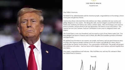  Trump's congratulatory missive  to caller   US citizens; says America welcomes those who 'assimilate'