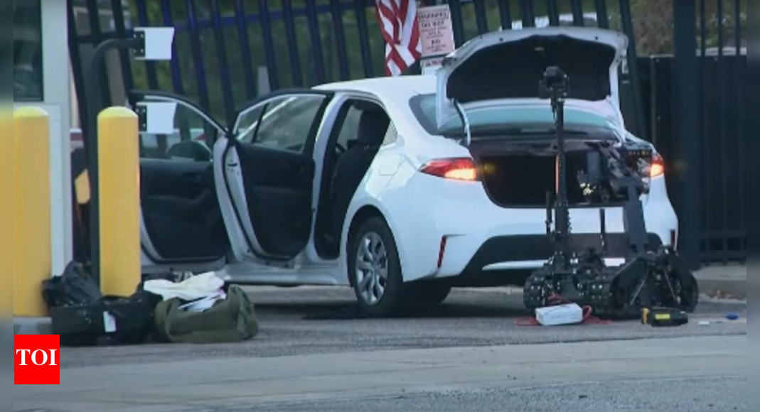 ‘Act of terror’: Man rams car into FBI Pittsburgh office gate; suspect flees scene on foot