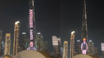 Modi's portrait lights up Burj Khalifa: Iconic Dubai landmark honours PM- watch video
