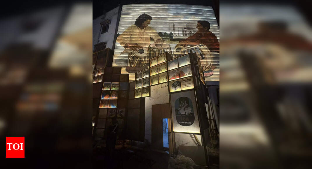 Kolkata pujo pandal pays striking tribute to Zakir Hussain