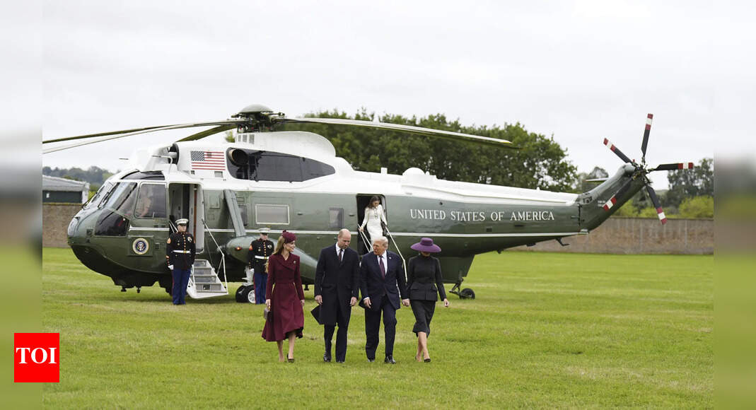 Donald Trump shows up late to meet the royals: compliments princess Kate; 'so beautiful'
