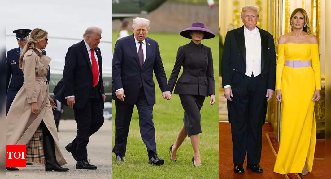 Classic trench coat to vibrant gown: Melania Trump sets fashion goals during her recent UK visit