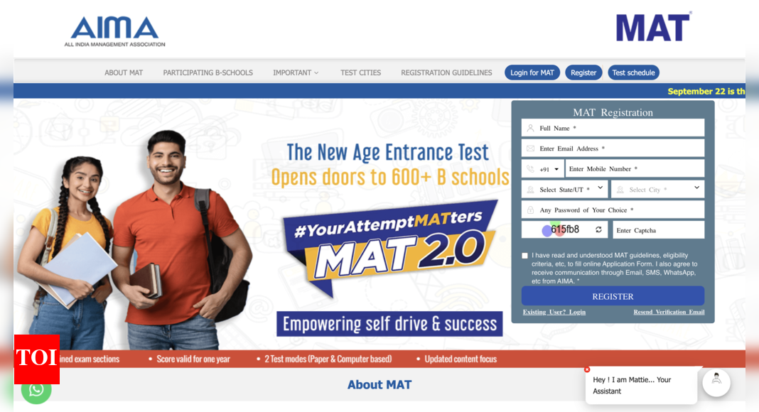 AIMA MAT 2025 admit card for PBT released at mat.aima.in: Check direct link to download here - The Times of India
