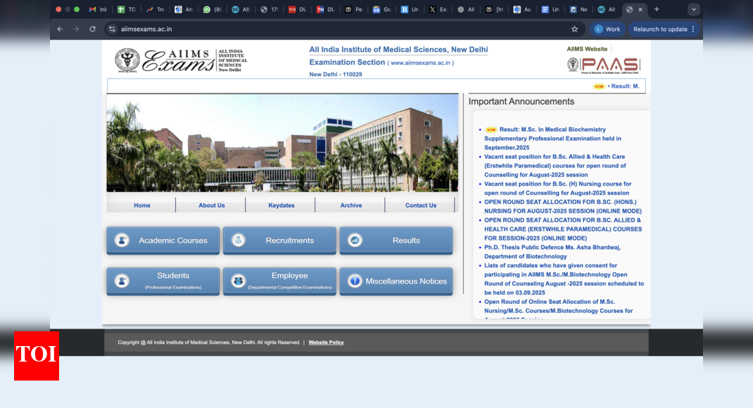 AIIMS NORCET 9 result 2025 released for stage 1 exam: Check direct link to download merit list here