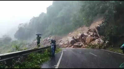 National Highways Authority of India begins repair work on damaged Kalinga Ghat stretch