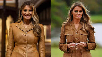 Melania Trump made a strong case for brown during her UK visit