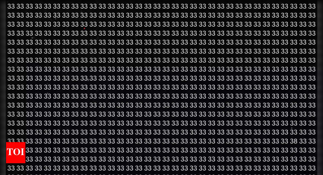 Optical Illusion: Only sharp eyes can find the odd number among 33s in just 8 seconds! Can you?