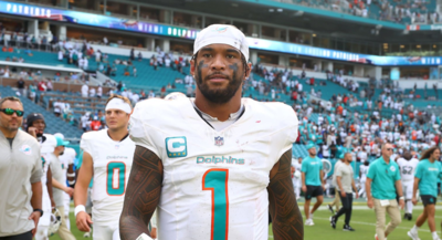  Tua Tagovailoa's interception ended Miami Dolphins’ hopes of a first win this season