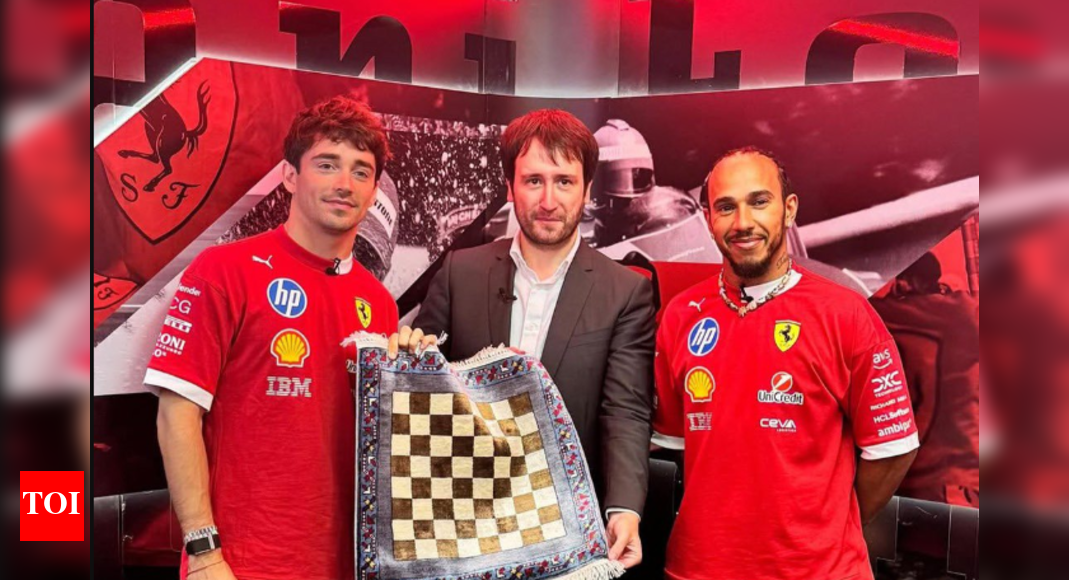 Lewis Hamilton tops leaderboard ahead of 2025 Azerbaijan Grand Prix and showcased playful banter with Ferrari teammate Charles Leclerc