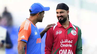 No Pakistan, yes to handshakes! India skipper  greets Oman counterpart, hugs him astatine  flip  - Watch