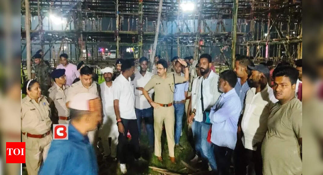 Bokaro SP Reviews Security Measures at Durga Puja Pandal Preparations