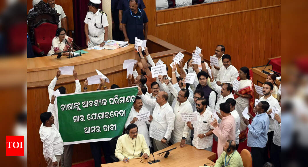 Odisha assembly session disrupted over fertilizer shortage