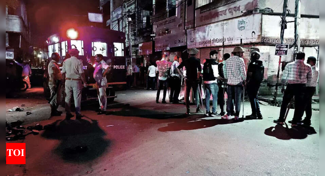 Vadodara: Stones pelted at ‘vajra’ police vehicle over social post; probe under way