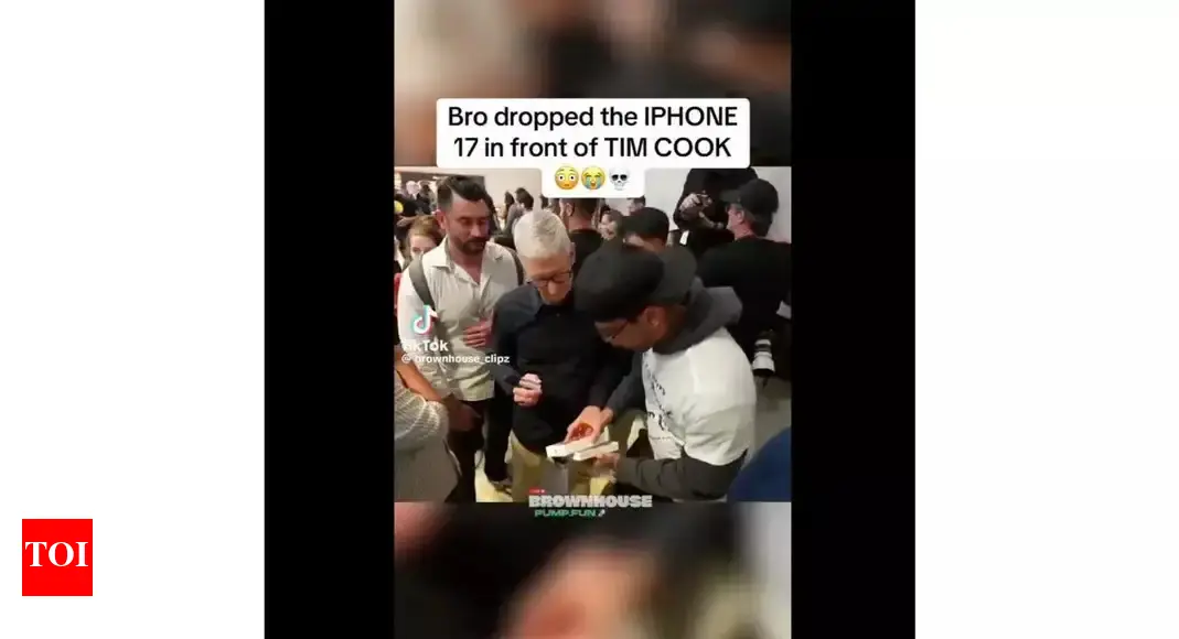 Fan drops his new iPhone 17 Pro in front of Apple CEO Tim Cook; here’s how he reacted