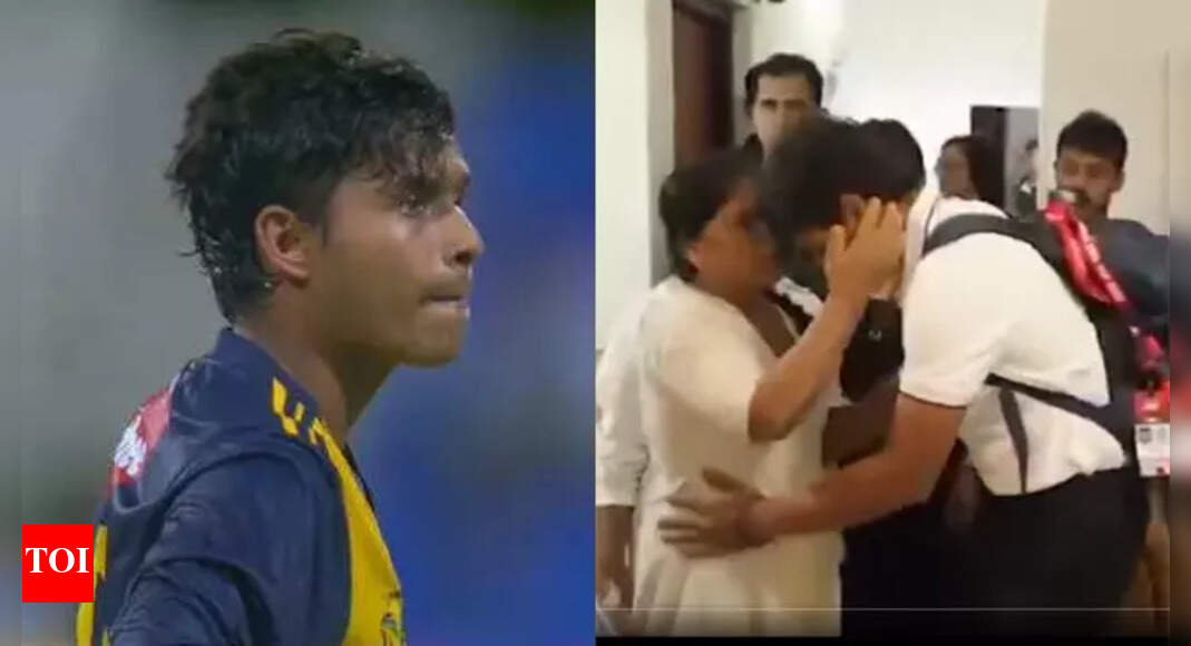 Wellalage rejoins SL for Super 4s; emotional family farewell goes viral - Watch