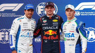  Max Verstappen braves Baku circuit to grab pole with surprise company in top three