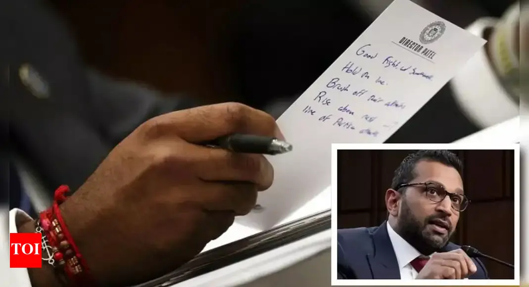 <div>'Rise above...': Kash Patel's handwritten notes of 'affirmations', 'Om' bracelet viral</div>