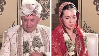 A 72-year-old Ukrainian man and his 27-year-old partner marry in Jodhpur with Hindu rituals