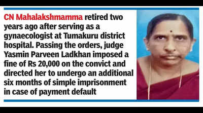 Retired Tumakuru district hospital gynaecologist jailed for bribery in delivery case