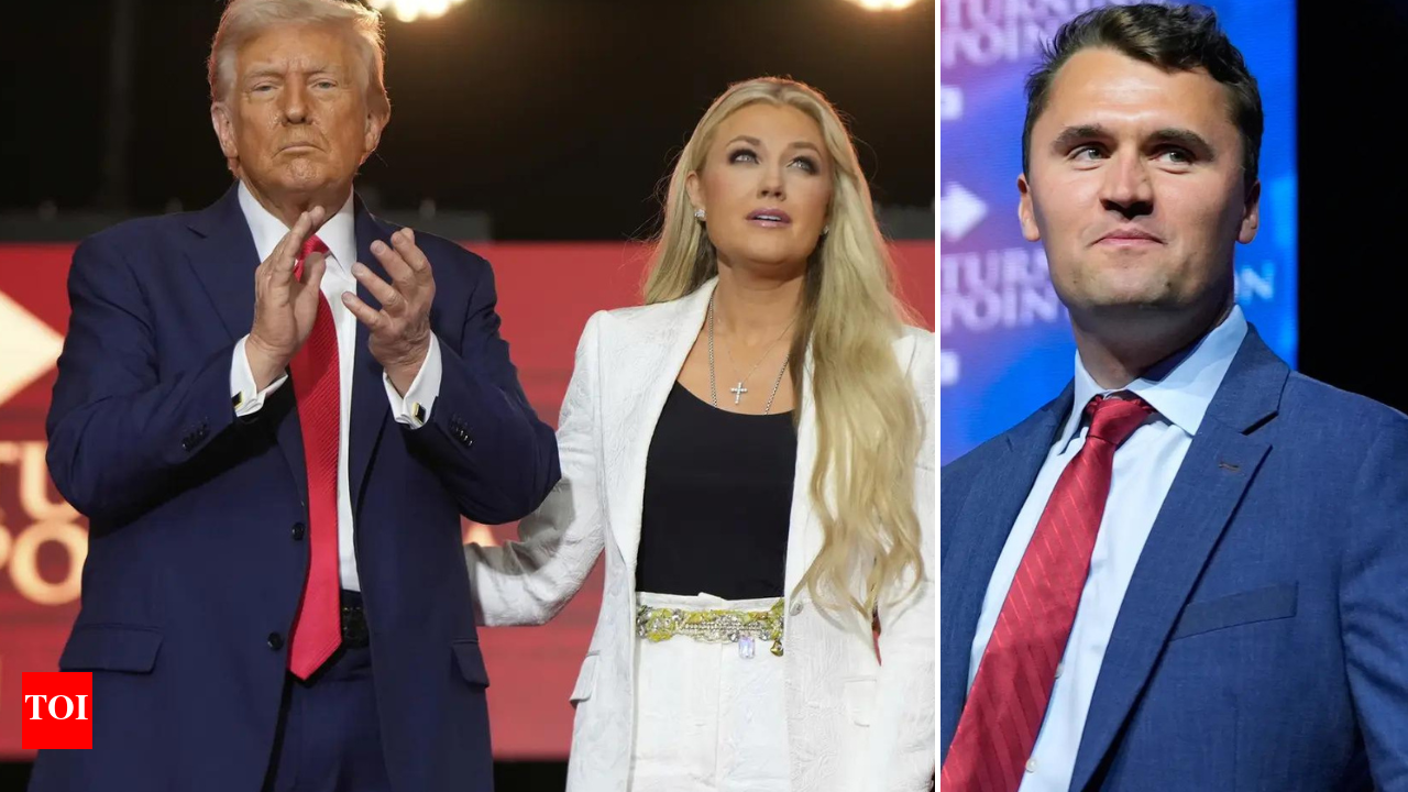 Charlie Kirk memorial service: Erika Kirk says she 'forgives' Tyler  Robinson; Trump offers tributes – 10 key points - The Times of India
