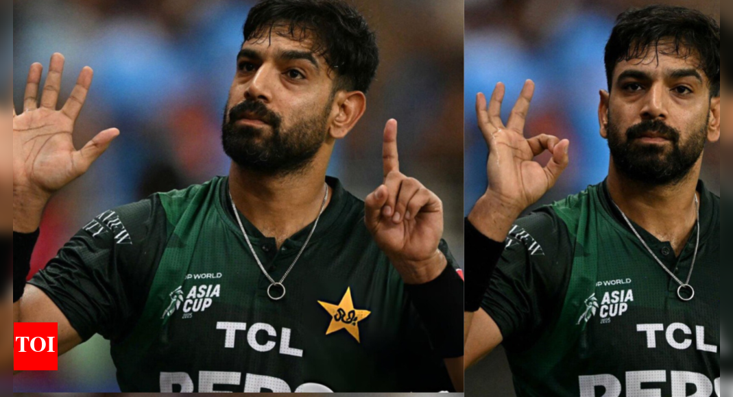 What does Haris Rauf's 6-0 gesture to India fans mean?