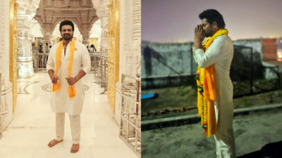  Manchu Manoj visits Ayodhya as the first stop; calls it a 'childhood dream'
