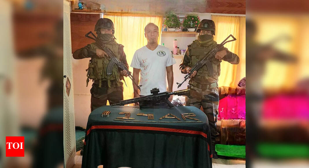 Assam Rifles busts arms cache, nabs ex-militia leader