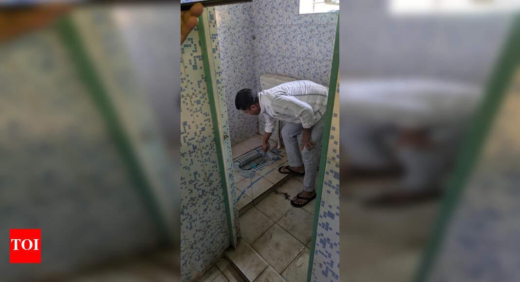 BJD's Pradeep Majhi protests by cleaning dialysis unit toilet in Nabarangpur