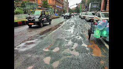  Restored portion of DN Road washed away