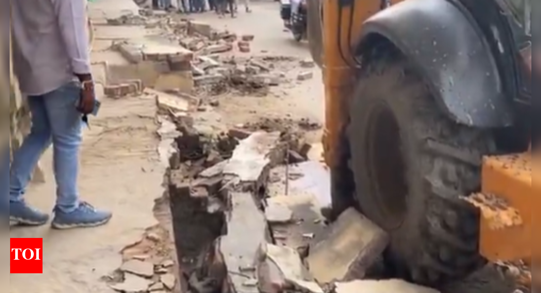 Watch: Illegal structures razed in UP's Sitapur; road project triggers demolition
