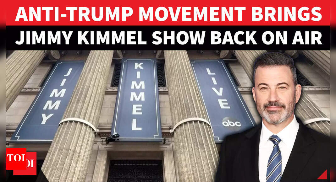 He did his best to cancel me': Jimmy Kimmel returns to ABC with fiery  speech; takes dig at Trump - The Times of India
