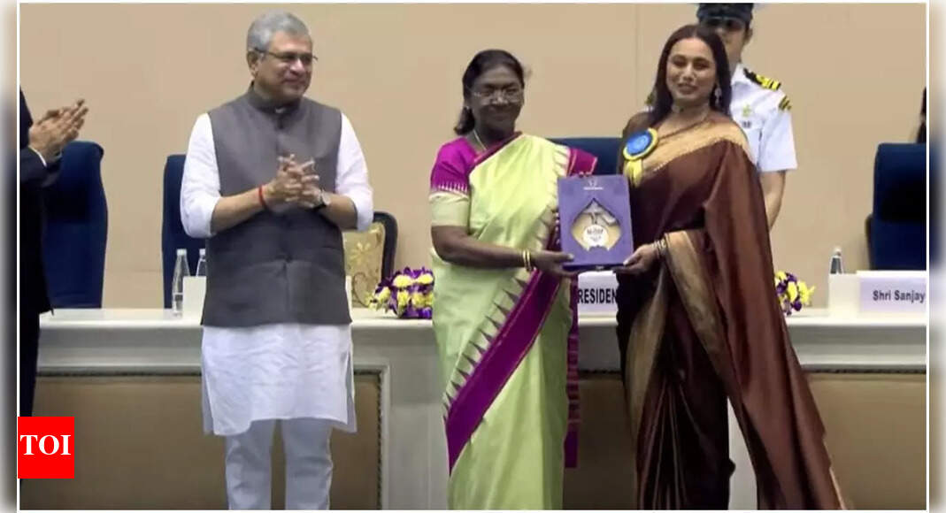 71st National Film Awards: Rani Mukerji receives the Best Actress National Film Award for ‘Mrs. Chatterjee vs Norway’