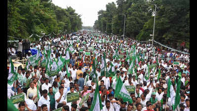 BJD protests against Odisha government's decision to empower BDOs over panchayati raj institutions