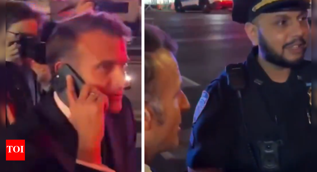 <div>'I am waiting on street': French president Macron calls Trump after NYC police stop him - watch video</div> <div>'I am waiting on street': French president Macron calls Trump after NYC police stop him - watch video</div>