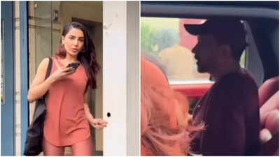 Samantha Ruth Prabhu spotted leaving gym with rumoured boyfriend Raj Nidimoru, weeks after wife Shhyamali De shares cryptic social media post - WATCH VIDEO