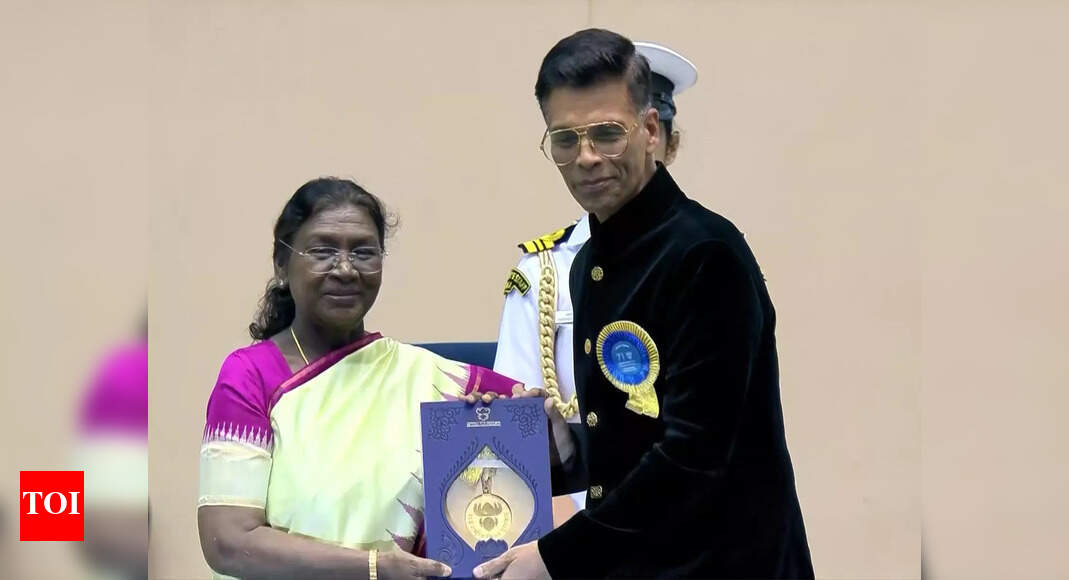 Karan Johar receives National Film Award for 'Rocky Aur Rani Kii Prem Kahaani'