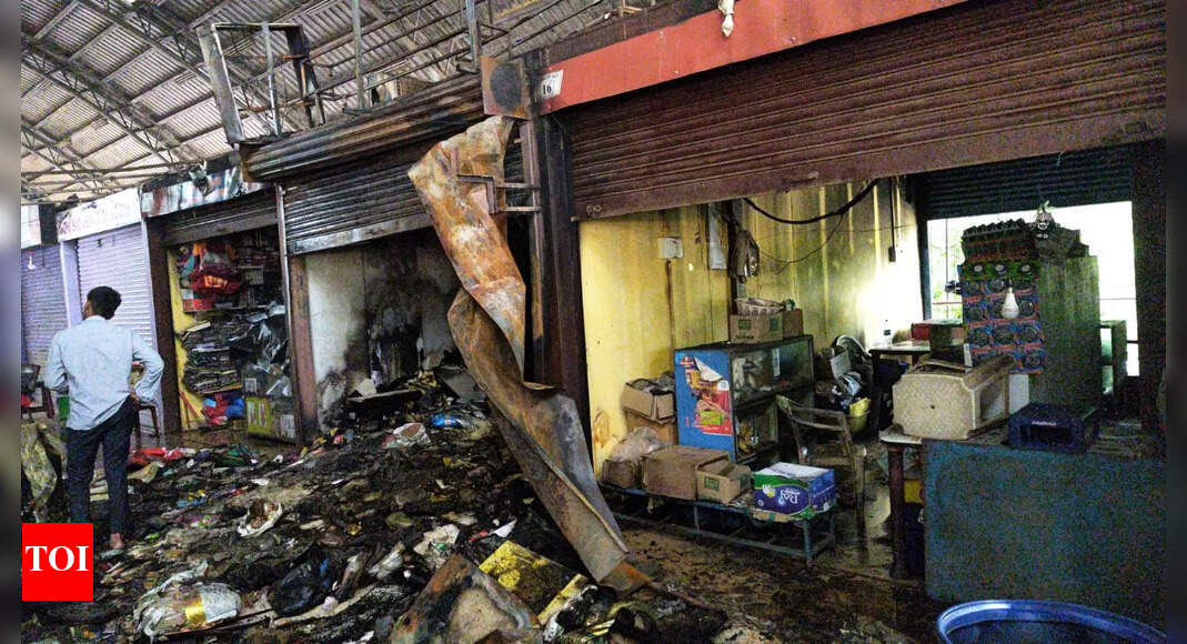 Sanquelim mkt fire: Three shops gutted, losses pegged at Rs 65L