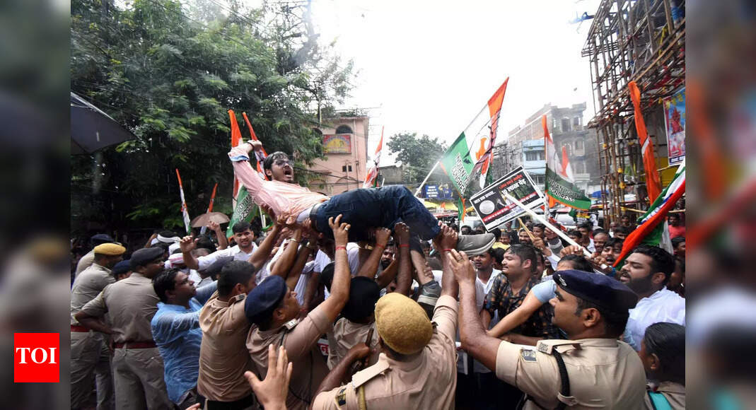 Youth Congress stages protest in Patna over ‘vote theft’