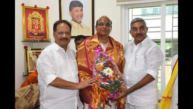 Kalaparapu Bucchi Ram Prasad assumes charge as AP Brahmin Welfare Corporation chairman