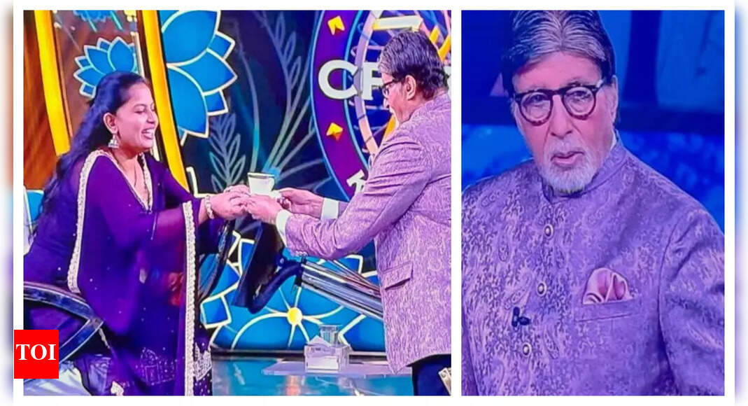 Kaun Banega Crorepati 17: Contestant Asha Dhiryan wishes to take home the cup used by Amitabh Bachchan during their tea break; host says 'mat dena gadbad hojaayegi ghar pe'