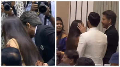 'Ek hi dil hai, kitni baar jeetoge SRK babu?': Fans react as Shah Rukh Khan holds Rani Mukerji's pallu, fixes her hair at National Awards - WATCH