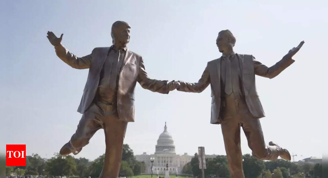 Trump and Epstein statue holding hands appears in Washington DC; How the internet 'celebrated' their ‘long-lasting bond’