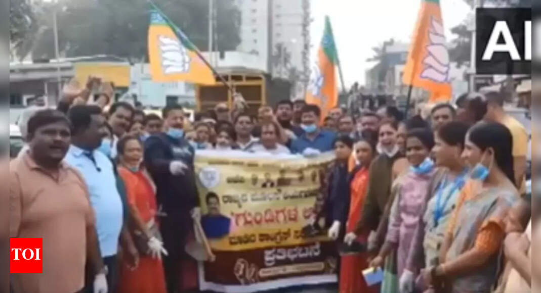 'City of potholes': BJP stages protest over Bengaluru’s crumbling roads