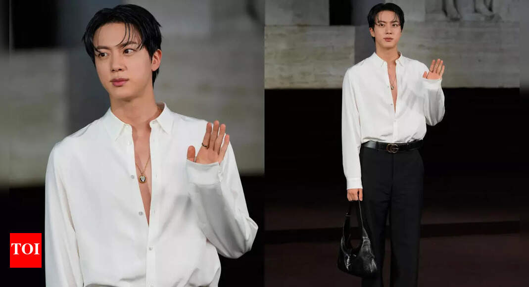 BTS’ Jin steals the show at Gucci’s Spring/Summer 2026 showcase in Milan proving 'Worldwide Handsome' is a fashion genre of its own