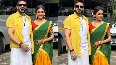  Karan Kundrra and Tejasswi Prakash join Avika Gor and Milind Chandwani’s grand wedding celebration