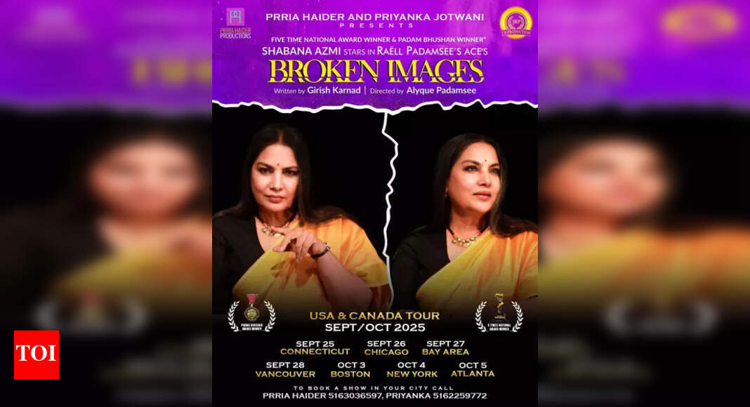 Shabana Azmi returns to North America, ‘Broken Images’ tour begins September 25, Thrilled to connect with global audiences