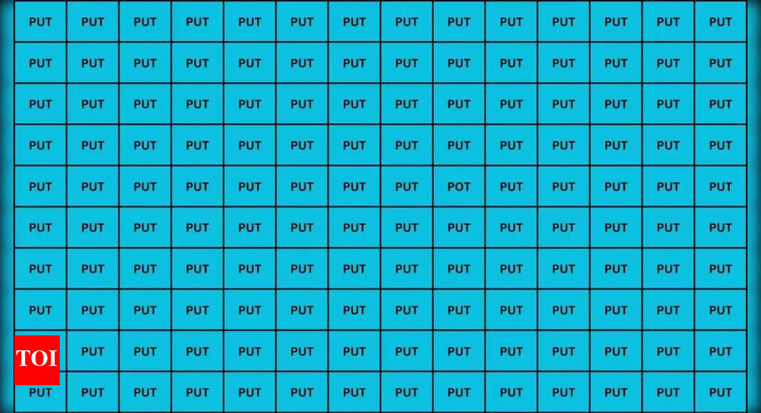 Can you find the odd word POT hidden among many PUTs in 8 seconds?