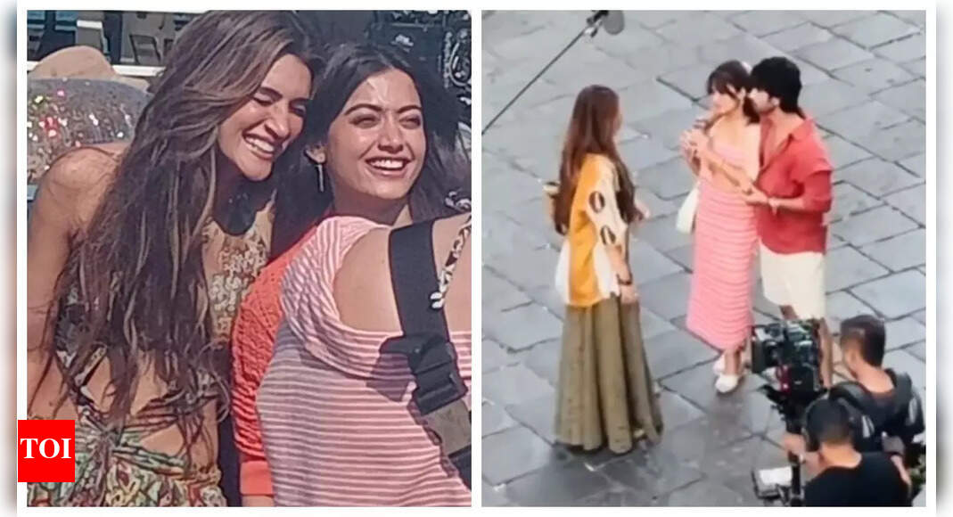 Cocktail 2: Kriti Sanon, Rashmika Mandanna and Shahid Kapoor spotted filming in Sicily; Photos from sets leak online