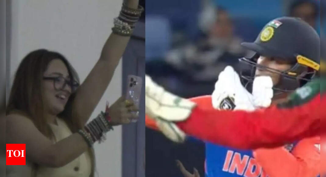 IND vs BAN: Abhishek blows a kiss towards stands, it was for...